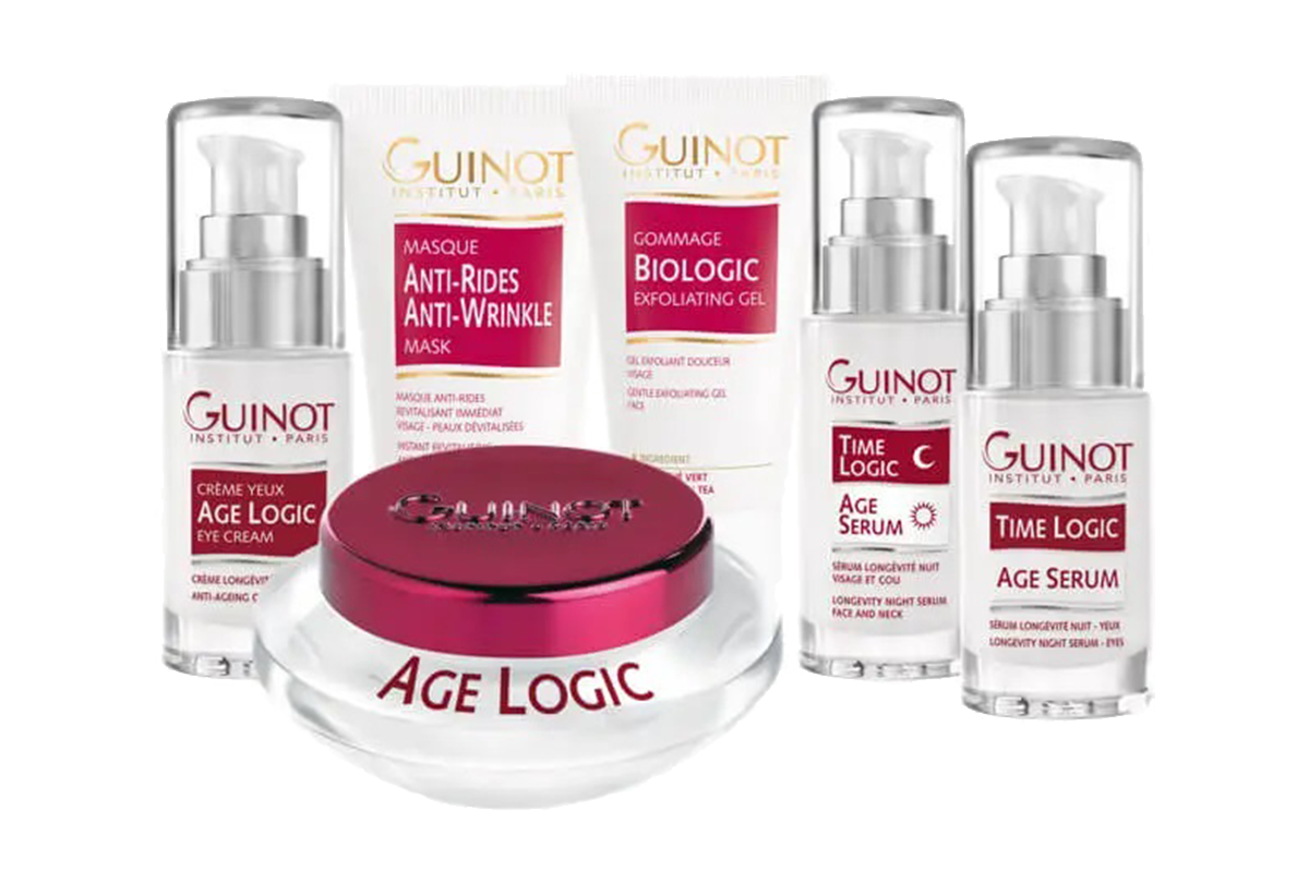 Produktreihe Age Logic von Guinot mit Seren, Cremes und Masken
